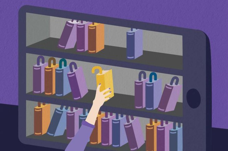 Mượn sách điện tử ở thư viện cũng nhiêu khê không khác gì sách giấy. Ảnh: Washington Post