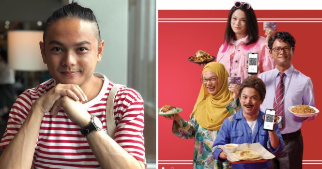 Dennis Chew và những nhân vật quảng cáo gây tranh cãi của anh. Ảnh: mothership.sg