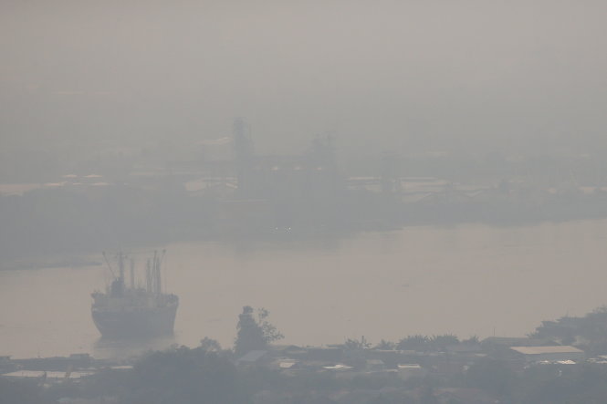 Thành phố Bangkok -(Thái Lan) chìm trong khói mù vì ô nhiễm không khí ngày 11-1-2019.-Ảnh: REUTERS