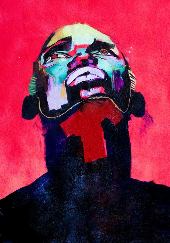 Bức tranh “Black boy” của họa sĩ ALBERT MADAULA.