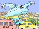 Sân bay đầy xe vẫn khó về nhà