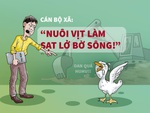 Cán bộ xã: Nuôi vịt làm sạt lở bờ sông!