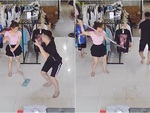 Vợ nổi quạu vì đang lau nhà bị chồng lêu lêu