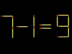 Thử tài IQ: Di chuyển một que diêm để 7-1=9 thành phép tính đúng
