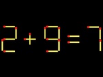 Thử tài IQ: Di chuyển một que diêm để 2+9=7 thành phép tính đúng