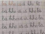 Ảnh vui 5-10: Bé tập viết 'bà kho cá' thành 'cá kho bà'