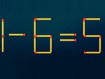 Thử tài IQ: Di chuyển một que diêm để 1-6=5 thành phép tính đúng