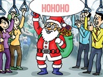 Ông già Noel 'lợi dụng' metro số 1