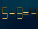 Thử tài IQ: Di chuyển một que diêm để 5+8=4 thành phép tính đúng