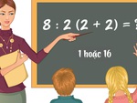 Thử thách toán học: 8 : 2 (2+2) = 1 hay 16?