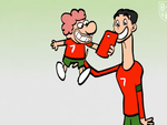 Cristiano Ronaldo cười ‘phản xạ’ mọi lúc cổ động viên xin selfie