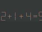 Thử tài IQ: Di chuyển một que diêm để 2+1+4=9 thành phép tính đúng
