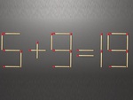 Thử tài IQ: Di chuyển một que diêm để 9-4=6 thành phép tính đúng