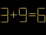 Thử tài IQ: Di chuyển một que diêm để 3+9=6 thành phép tính đúng