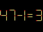 Thử tài IQ: Di chuyển một que diêm để 47-1=3 thành phép tính đúng