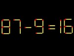 Thử tài IQ: Di chuyển một que diêm để 87-9=16 thành phép tính đúng