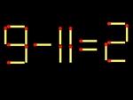 Thử tài IQ: Di chuyển một que diêm để 9-11=2 thành phép tính đúng