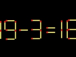 Thử tài IQ: Di chuyển một que diêm để 19-3=18 thành phép tính đúng