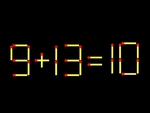 Thử tài IQ: Di chuyển một que diêm để 9+13=10 thành phép tính đúng