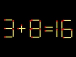 Thử tài IQ: Di chuyển một que diêm để 3+8=16 thành phép tính đúng