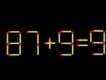 Thử tài IQ: Di chuyển một que diêm để 87+9=9 thành phép tính đúng