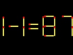 Thử tài IQ: Di chuyển một que diêm để 1-1=87 thành phép tính đúng