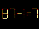 Thử tài IQ: Di chuyển một que diêm để 87-1=7 thành phép tính đúng