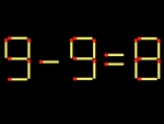 Thử tài IQ: Di chuyển một que diêm để 9-9=8 thành phép tính đúng