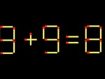 Thử tài IQ: Di chuyển một que diêm để 9+9=8 thành phép tính đúng