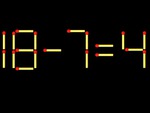 Thử tài IQ: Di chuyển một que diêm để 18-7=4 thành phép tính đúng