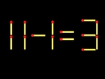 Thử tài IQ: Di chuyển một que diêm để 11-1=3 thành phép tính đúng