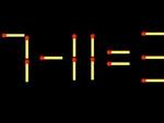 Thử tài IQ: Di chuyển một que diêm để 7-11=3 thành phép tính đúng