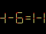 Thử tài IQ: Di chuyển một que diêm để 4-6=1-1 thành phép tính đúng