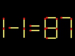 Thử tài IQ: Di chuyển một que diêm để 1-1=87 thành phép tính đúng