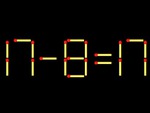 Thử tài IQ: Di chuyển một que diêm để 17-8=17 thành phép tính đúng