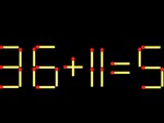 Thử tài IQ: Di chuyển một que diêm để 86+11=5 thành phép tính đúng