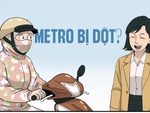 Đi metro cũng phải che ô vì nắng nôi, mưa gió...