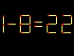 Thử tài IQ: Di chuyển một que diêm để 1-8=22 thành phép tính đúng
