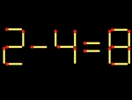 Thử tài IQ: Di chuyển một que diêm để 2-4=8 thành phép tính đúng