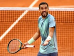 Tay vợt Damir Dzumhur thắng trận ở Roland Garros mà không hay biết