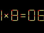 Thử tài IQ: Di chuyển một que diêm để 1x8=06 thành phép tính đúng