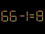 Thử tài IQ: Di chuyển một que diêm để 66-1=8 thành phép tính đúng