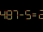 Thử tài IQ: Di chuyển một que diêm để 487-5=2 thành phép tính đúng