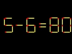 Thử tài IQ: Di chuyển một que diêm để 5-6=88 thành phép tính đúng