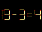 Thử tài IQ: Di chuyển một que diêm để 19-3=4 thành phép tính đúng