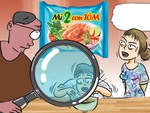 'Mò tôm đáy biển' vì hình ảnh trên vỏ gói mì