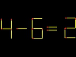 Thử tài IQ: Di chuyển một que diêm để 4-6=2 thành phép tính đúng