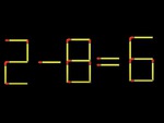 Thử tài IQ: Di chuyển một que diêm để 2-8=6 thành phép tính đúng