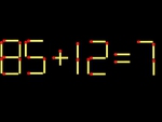Thử tài IQ: Di chuyển một que diêm để 85+12=7 thành phép tính đúng