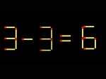 Thử tài IQ: Di chuyển một que diêm để 3-3=6 thành phép tính đúng